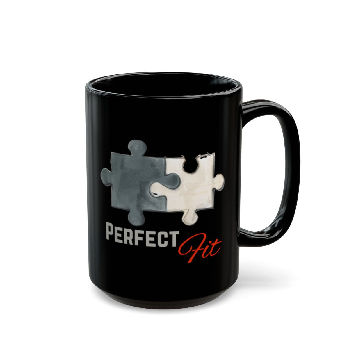 Perfect Fit Puzzle Pieces Design Coffee Mug