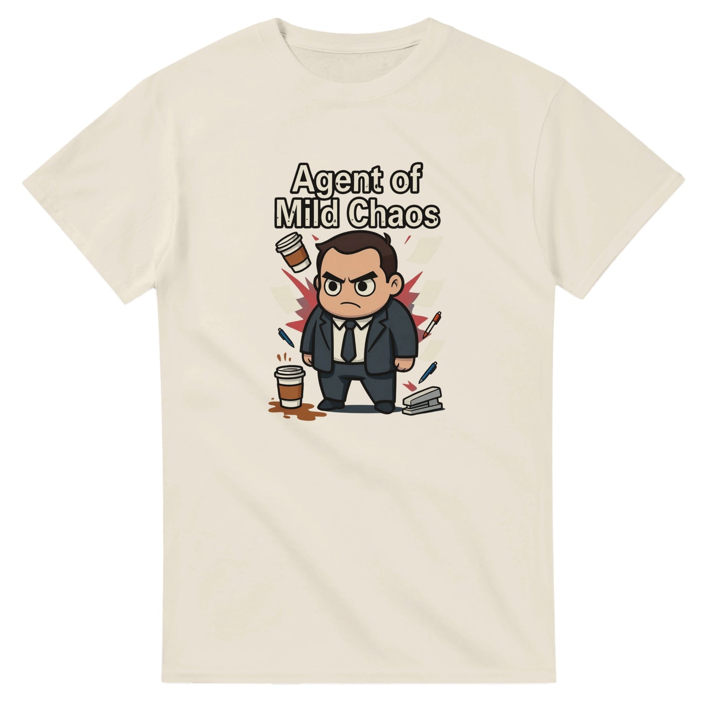 Agent of Mild Chaos graphic design on a Heavyweight T-shirt
