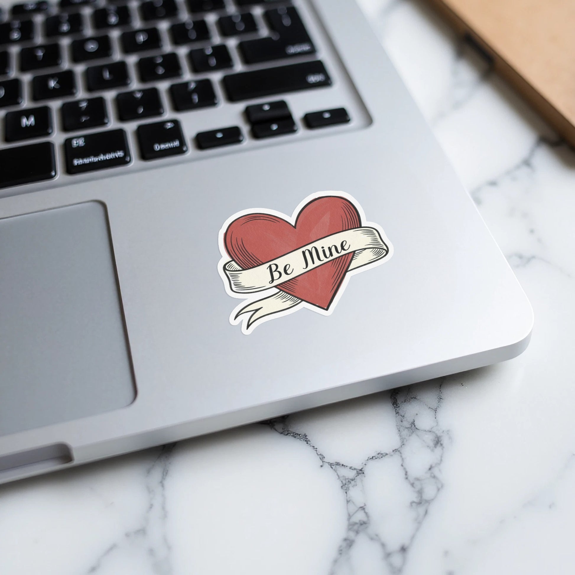 Be Mine Romantic Heart Sticker for Laptop Decor
