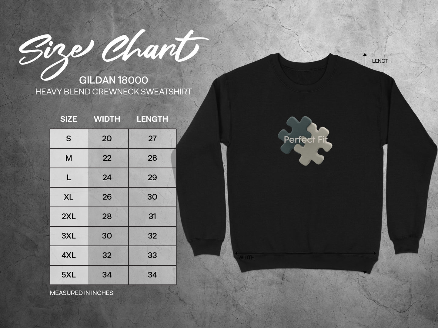 Perfect Fit Puzzle Piece Crewneck Sweatshirt