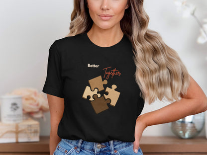 Better Together Puzzle Graphic T-Shirt Casual Wear