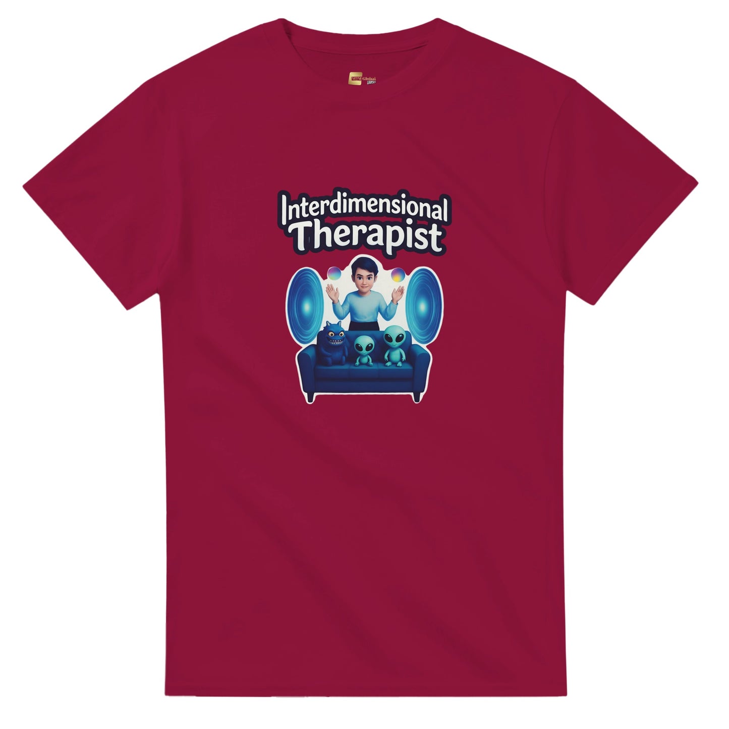 Interdimensional Therapist graphic design on a Heavyweight T-shirt
