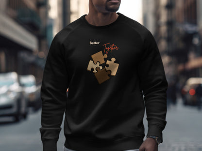 Better Together Puzzle Piece Design Sweatshirt