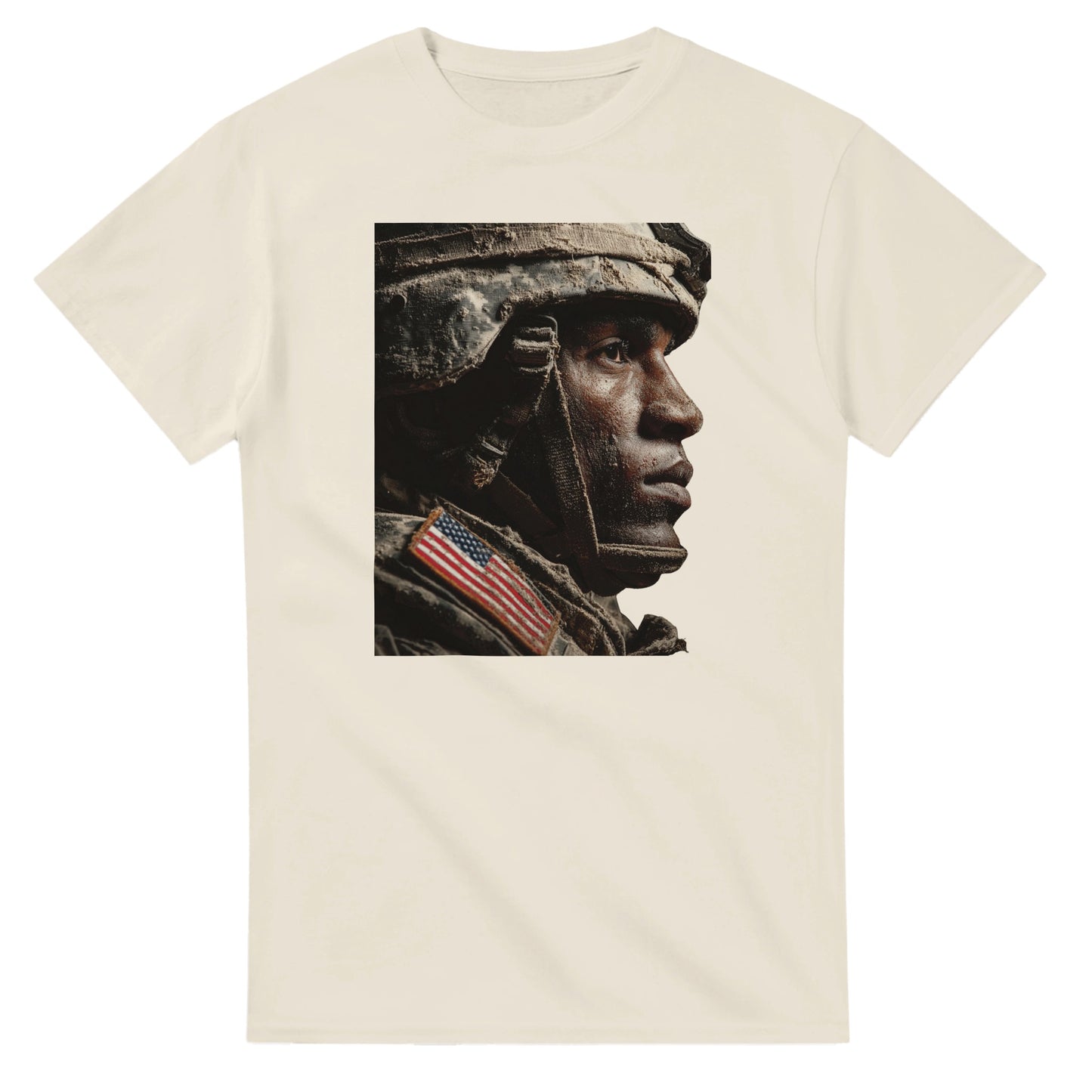 Patriotic Grit and Style on a heavyweight t-shirt