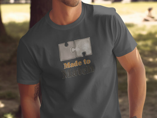 Made to Match Puzzle Piece Design T-Shirt Product