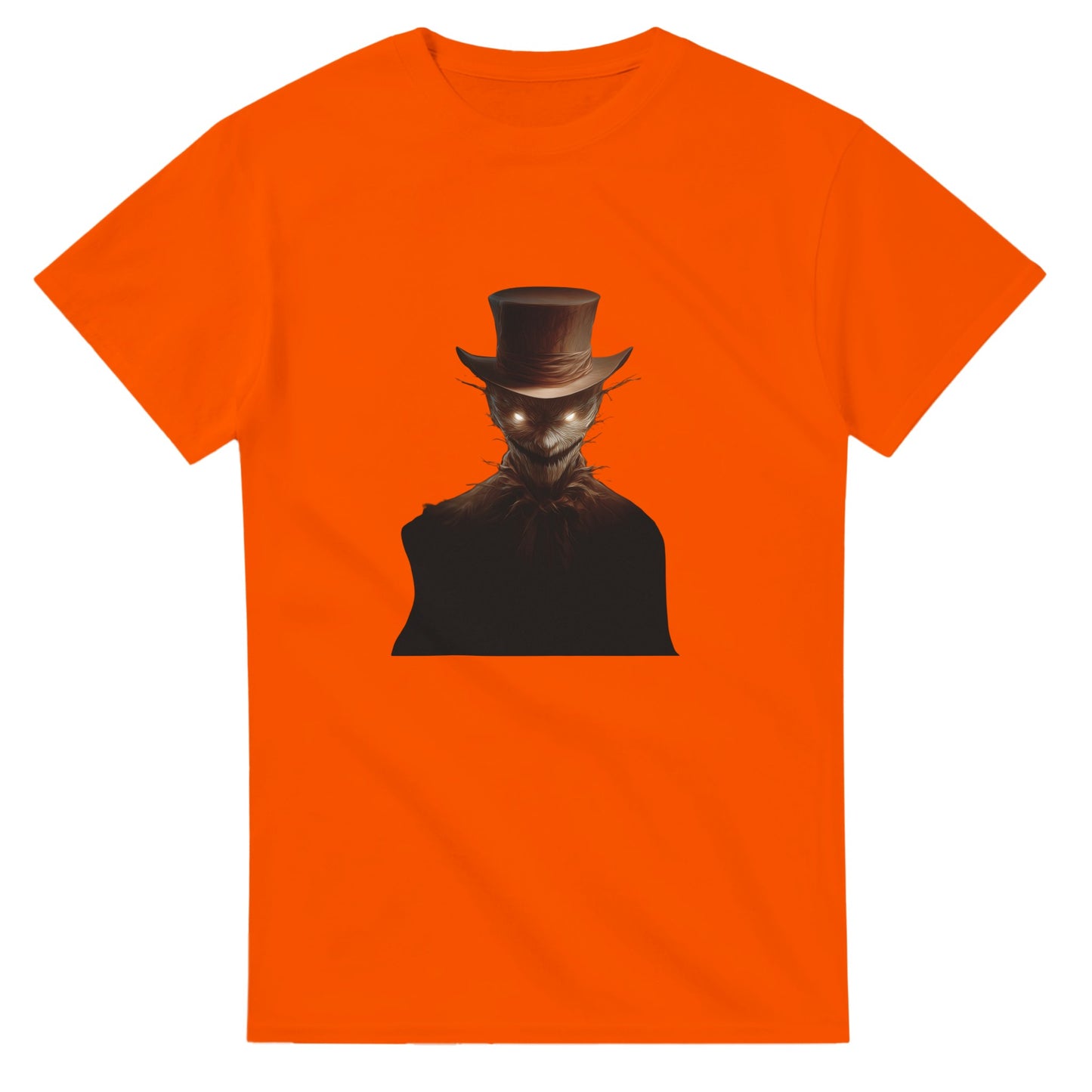 Mysterious Scarecrow Glowing Eyes on a Heavyweight T-shirt