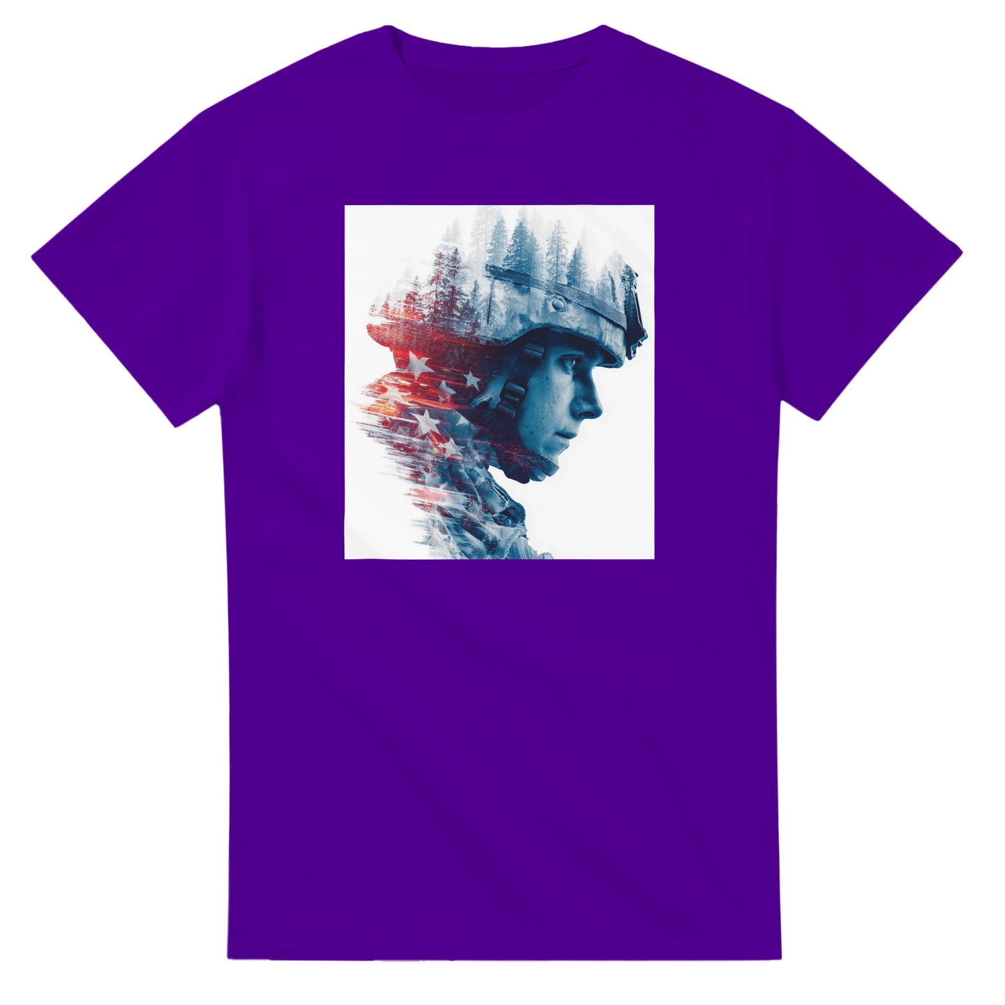 Patriotic Forest Spirit on a heavyweight t-shirt