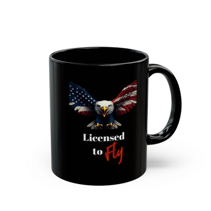 Licensed to Fly Eagle Black Mug