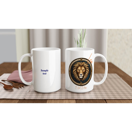 15oz ceramic mug leo lion personalized
