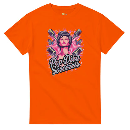 Pop Diva Sorceress graphic design on a Heavyweight T-shirt