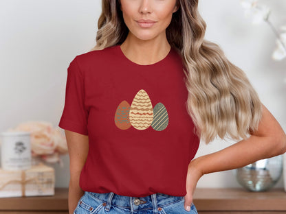 Red Shirt Decorated Easter Eggs Design T-shirt product type
Easter Shirt
Egg Design
Patterned Eggs
Holiday Apparel
Spring Fashion
Festive Shirt
Graphic Tee
Women's Top
Casual Wear
Unique Design
Trendy Clothing
Gift Idea
Celebration Attire
Seasonal Shirt
Red T-shirt
Cute Eggs
Easter Sunday
Egg Hunt Shirt
Fun Design
Apparel Product