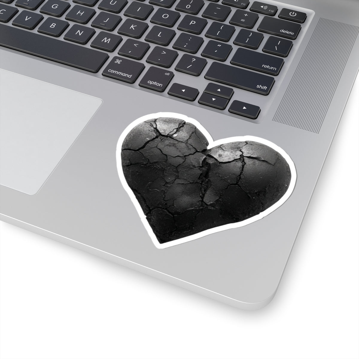 Cracked Black Heart Design Laptop Sticker for Decoration