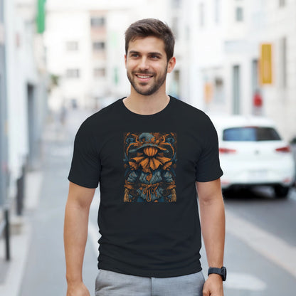 Autumn Harvest Scarecrow on a Heavyweight T-shirt