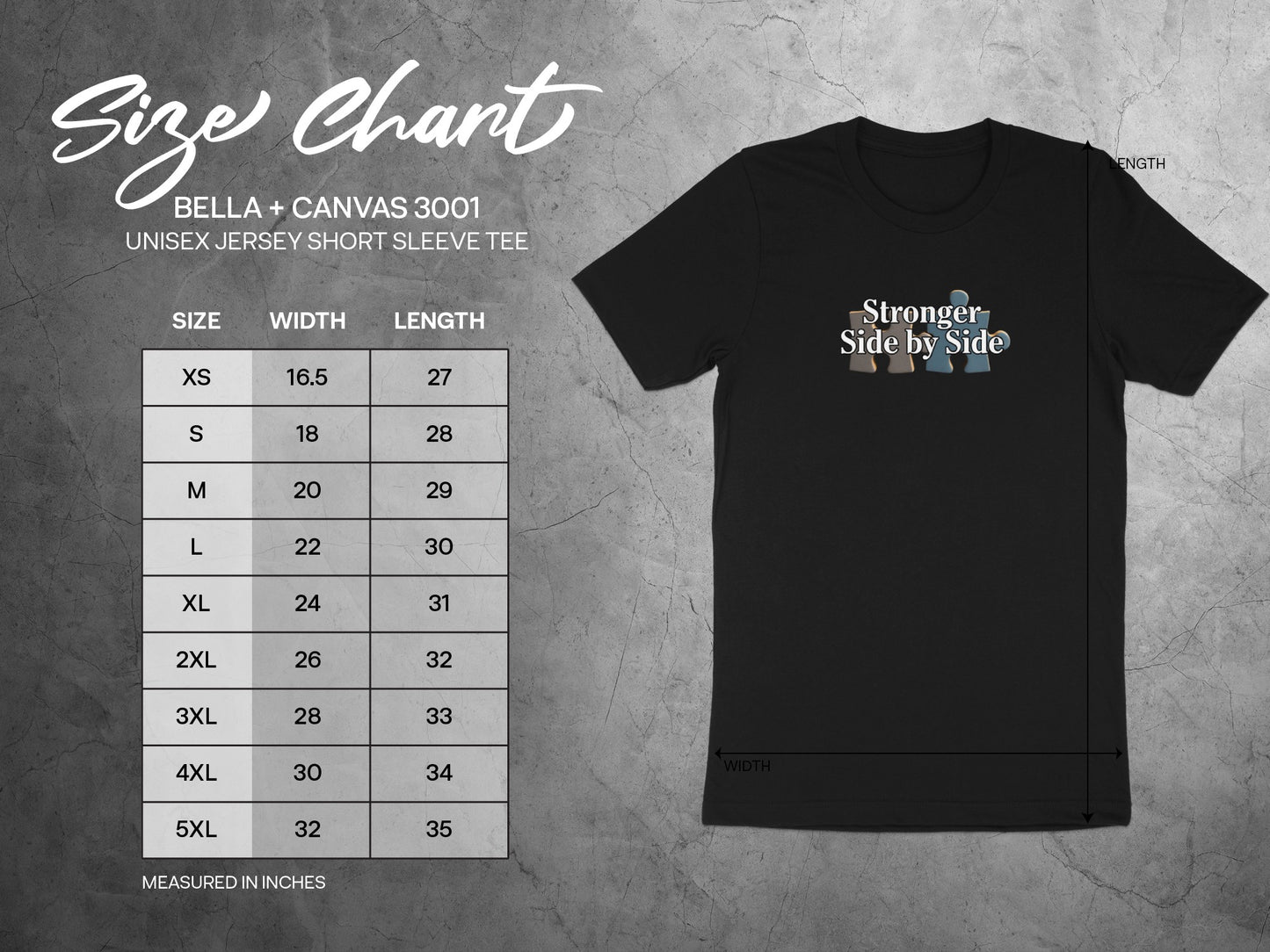 Stronger Side by Side Unisex Jersey Short Sleeve Tee