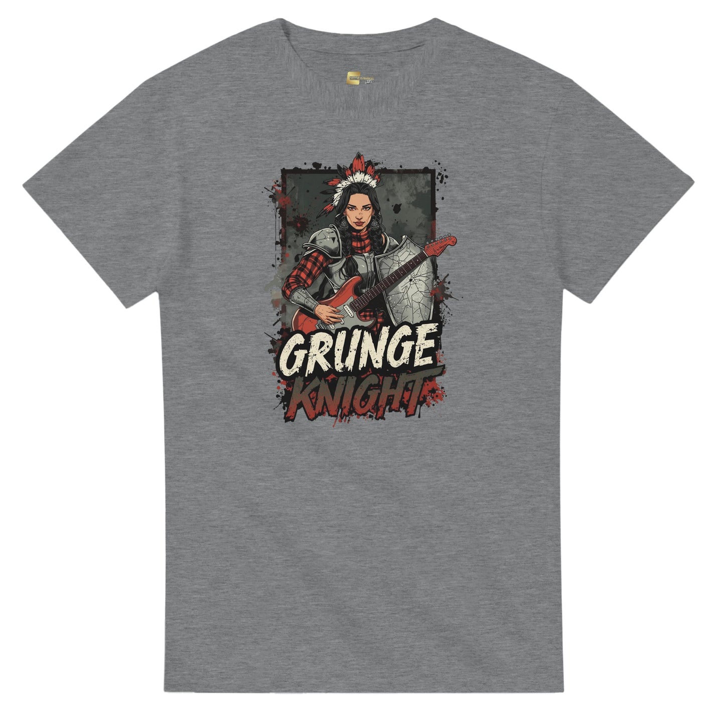 Grunge Knight graphic design on a Heavyweight T-shirt