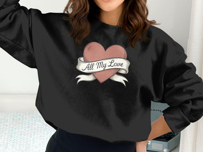 All My Love Heart Graphic Sweatshirt Product