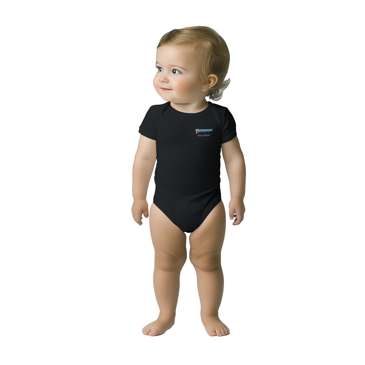 Burghardt Metal Fabricating, Inc., logo on a Baby Short Sleeve Bodysuit