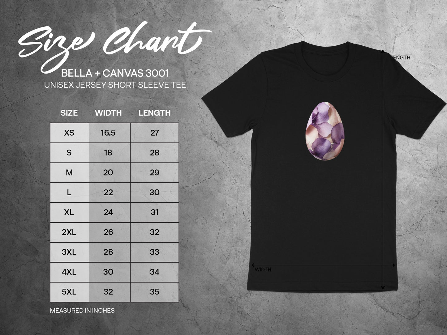 Egg with Purple Petals Design Unisex Jersey Short Sleeve Tee