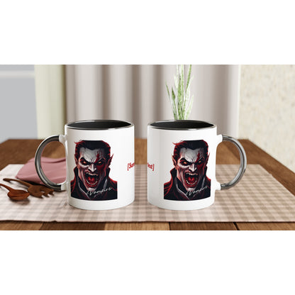 Vampire Full Face on a 11oz Ceramic Mug with Color Inside