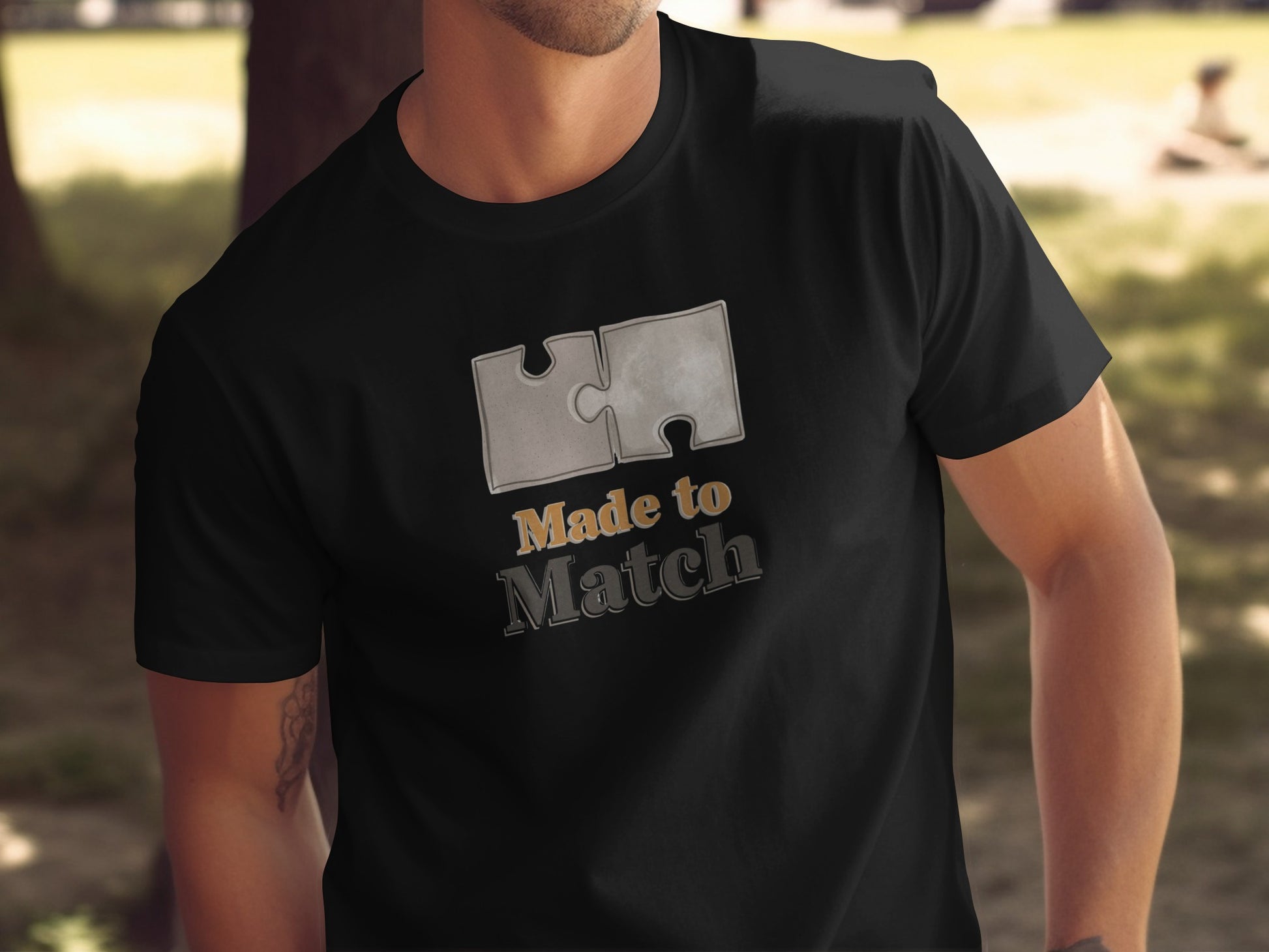 Made to Match Jigsaw Puzzle Graphic T-Shirt