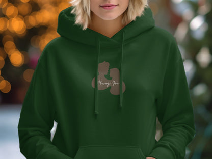 Always You Silhouette Design Cozy Hoodie