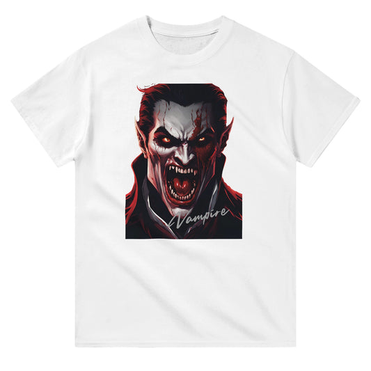 heavyweight cotton t-shirt vampire design 1