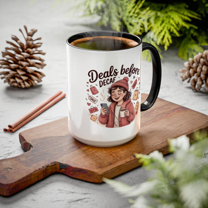 Deals Before Decaf Cozy Holiday Mug Design
