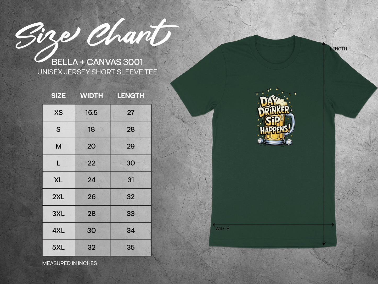 Day Drinker Sip Happens Bella Canvas Tee Shirt