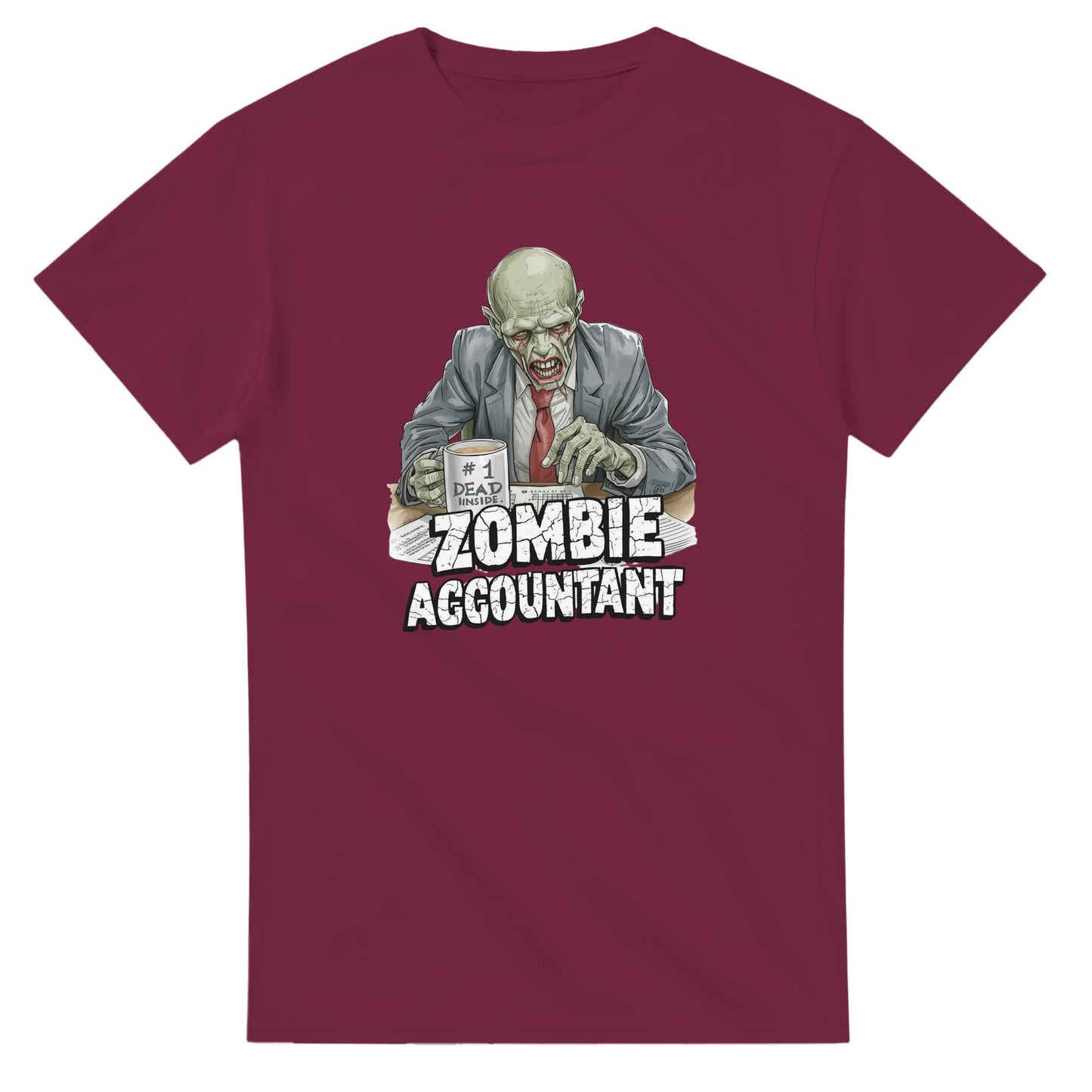 Zombie Accountant graphic design on a Heavyweight T-shirt