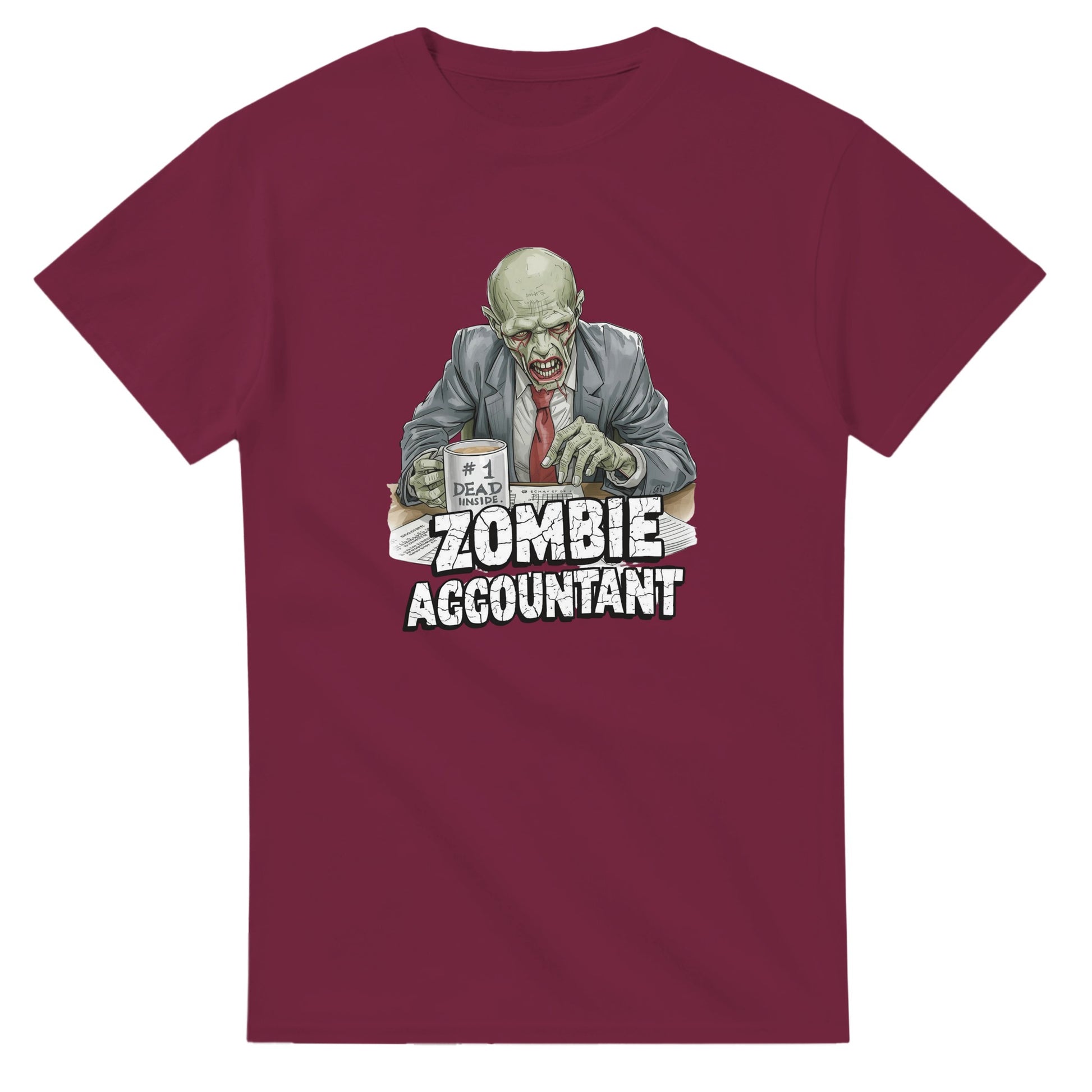 Zombie Accountant graphic design on a Heavyweight T-shirt