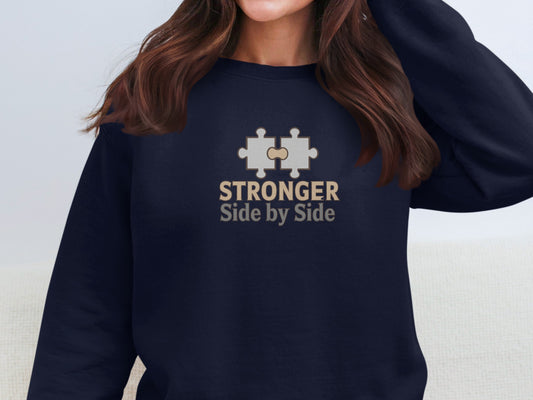 Stronger Side by Side Puzzle Piece Sweatshirt