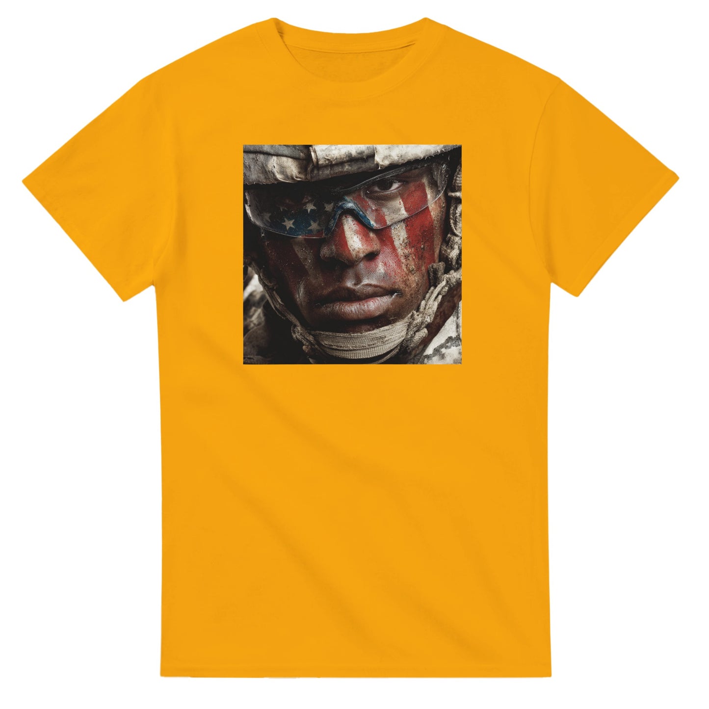 Patriotic Grit on a heavyweight t-shirt