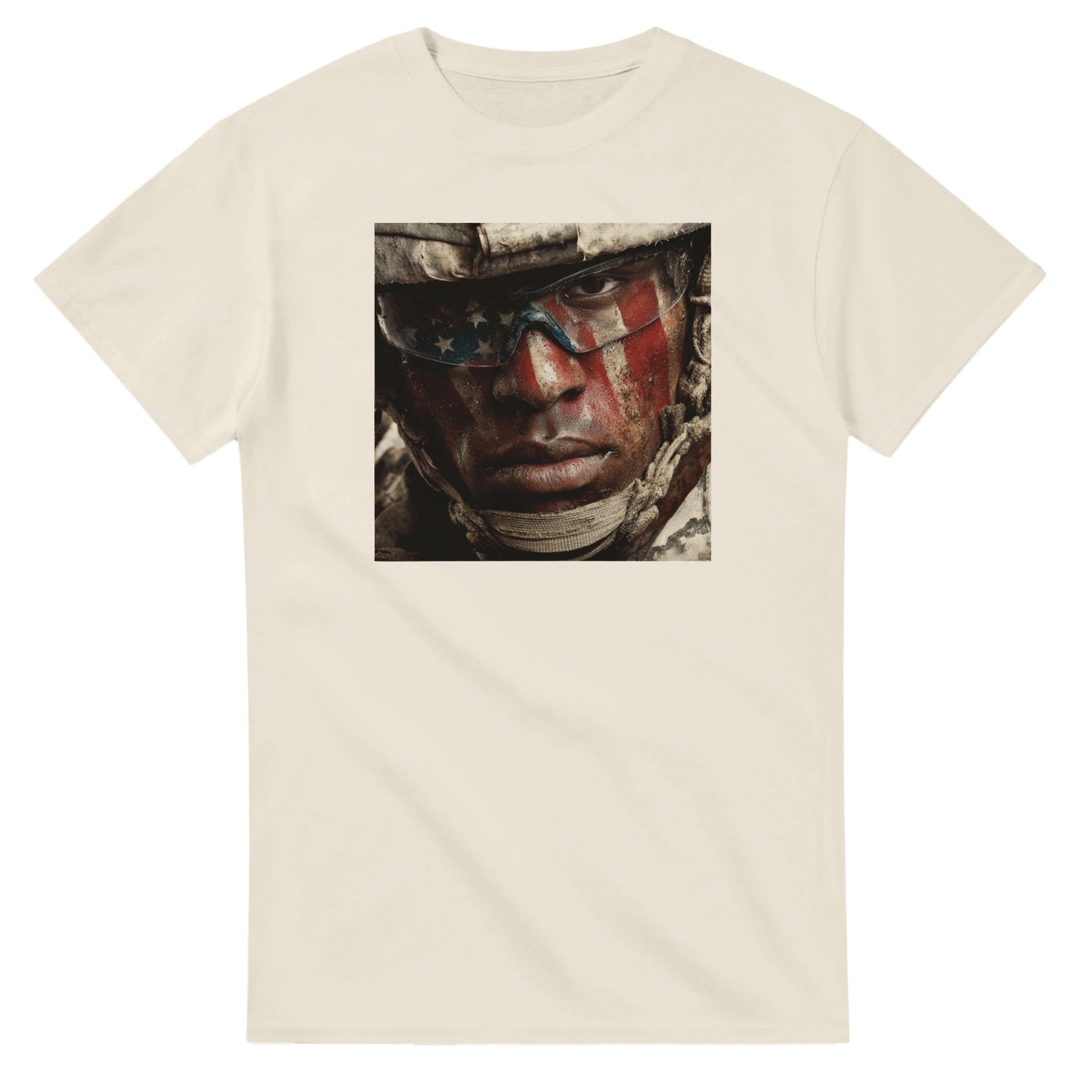 Patriotic Grit on a heavyweight t-shirt