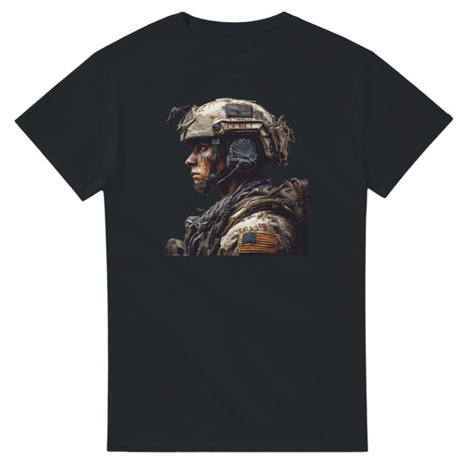 Rugged Patriot on a heavyweight t-shirt