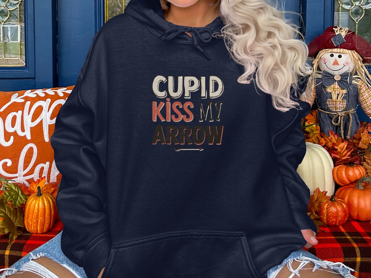Cupid Kiss My Arrow Graphic Hoodie