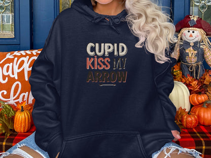 Cupid Kiss My Arrow Graphic Hoodie