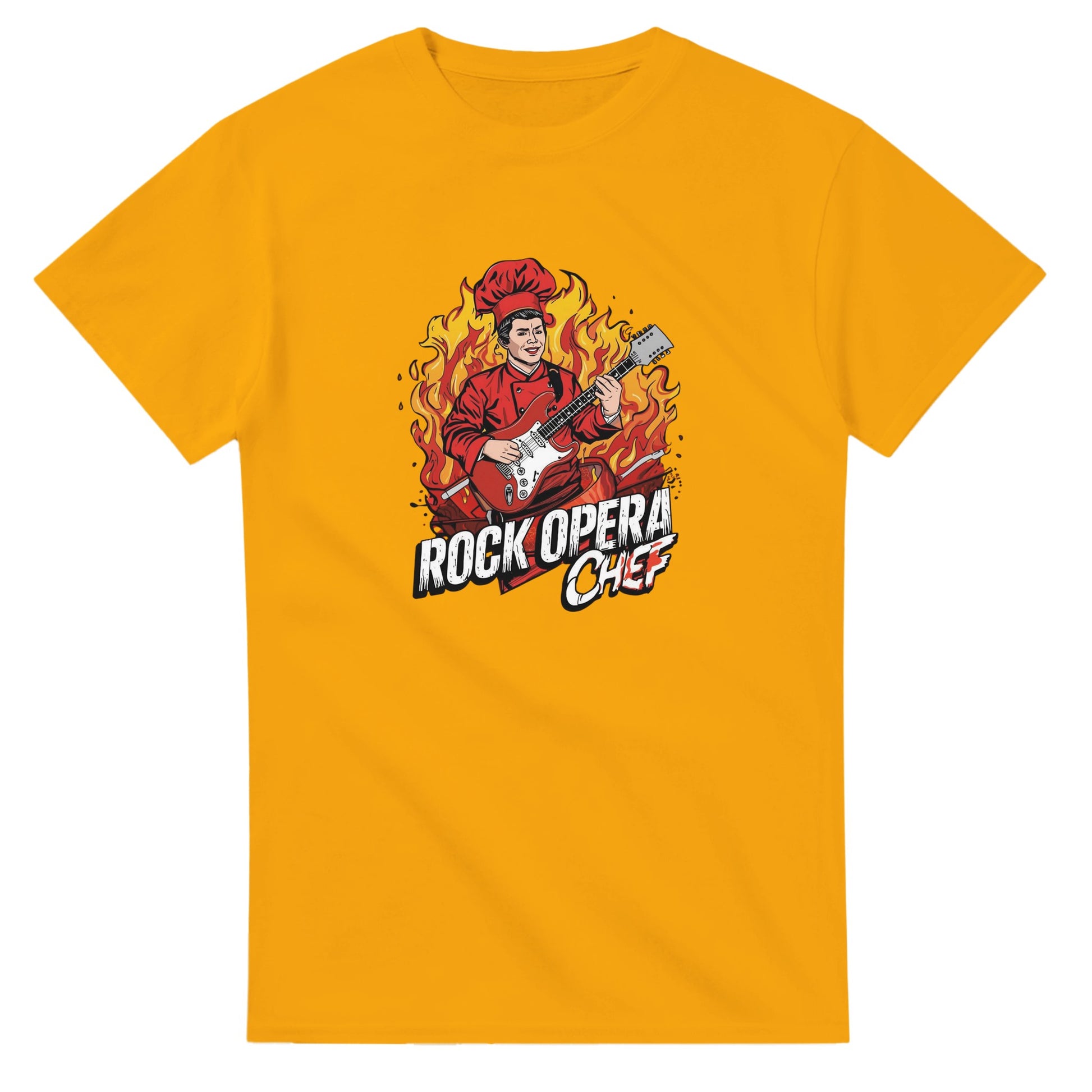 Rock Opera Chef graphic design on a Heavyweight T-shirt
