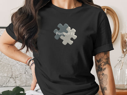 Perfect Fit Puzzle Pieces Graphic T-shirt