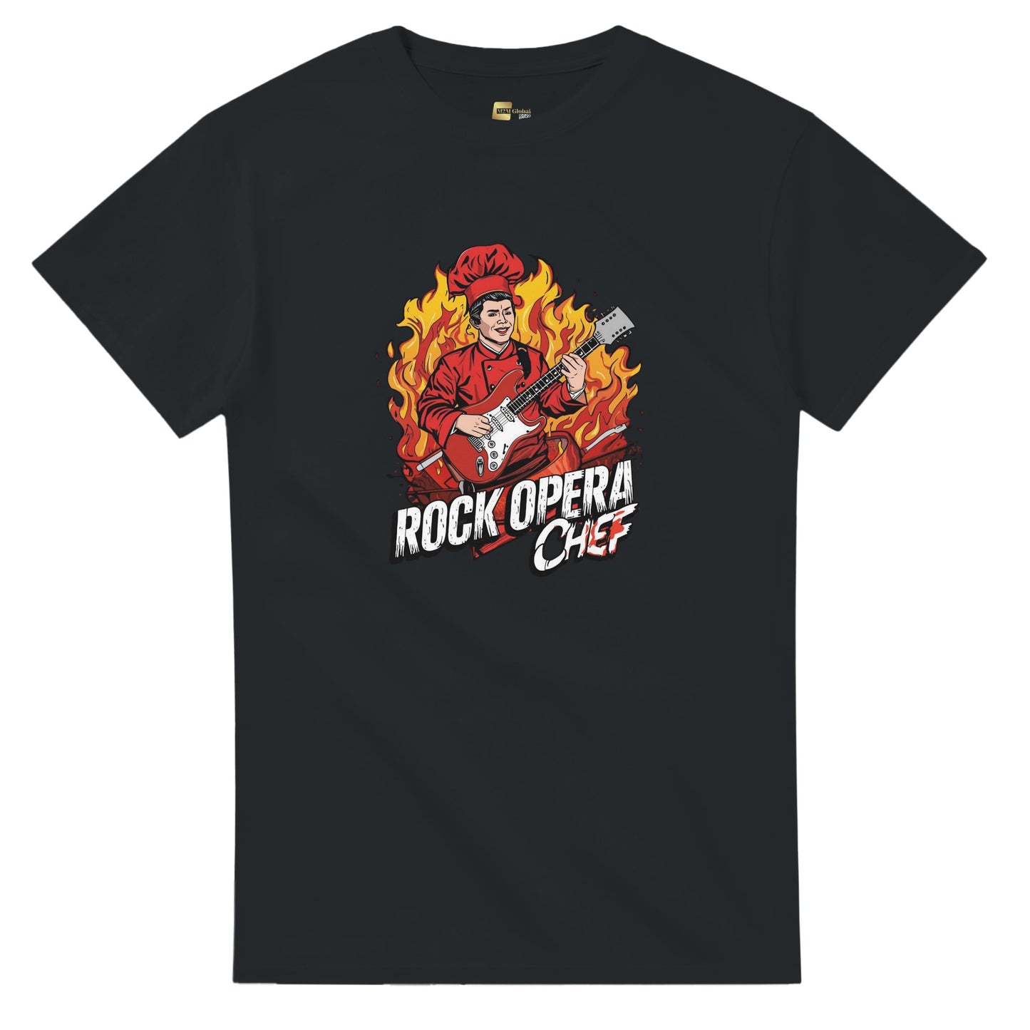 Rock Opera Chef graphic design on a Heavyweight T-shirt
