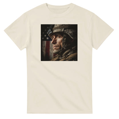 Patriotic Soldier on a heavyweight t-shirt