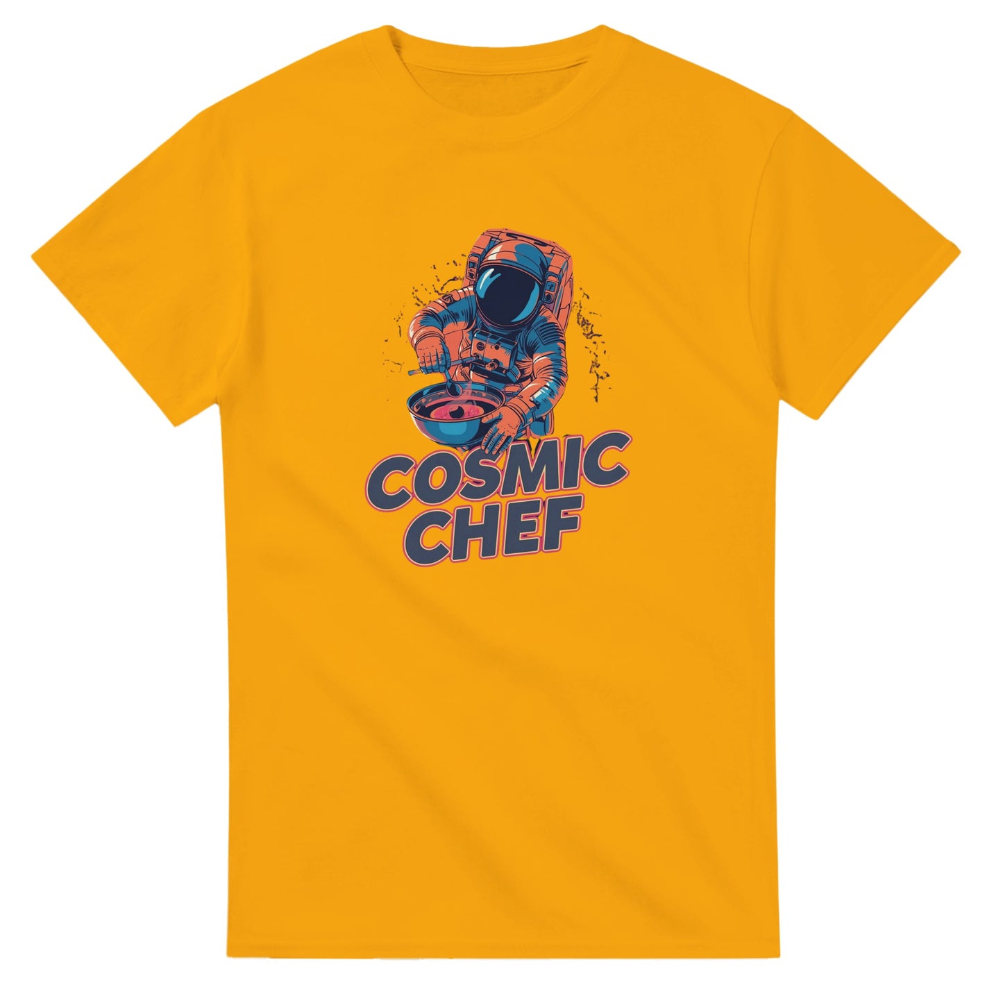Cosmic Chef Astronaut graphic design on a Heavyweight T-shirt
