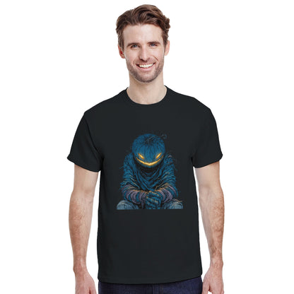 Midnight Jack-o'-Lantern on a Heavyweight T-shirt