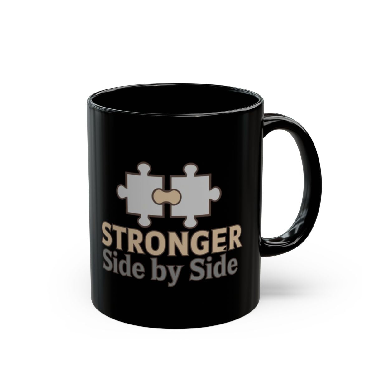 Stronger Side by Side Puzzle Piece Mug