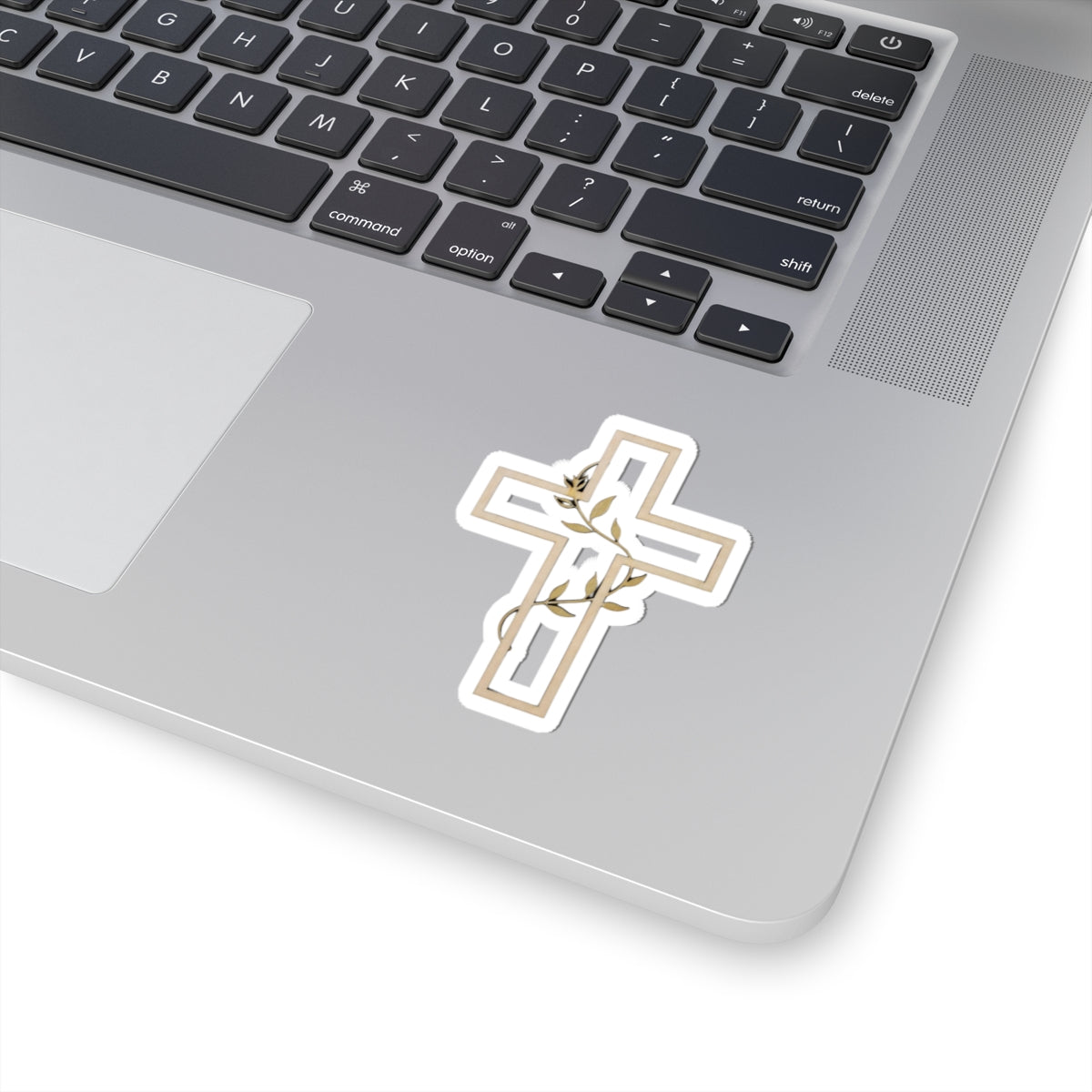 Elegant Christian Cross Vine Outline Design product type