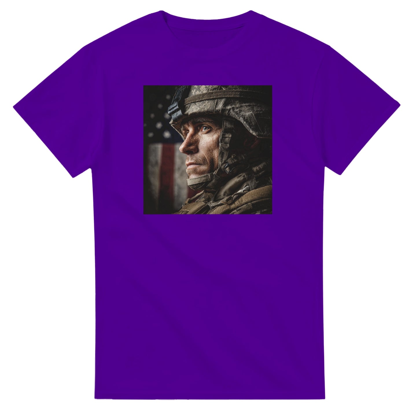 Patriotic Soldier on a heavyweight t-shirt