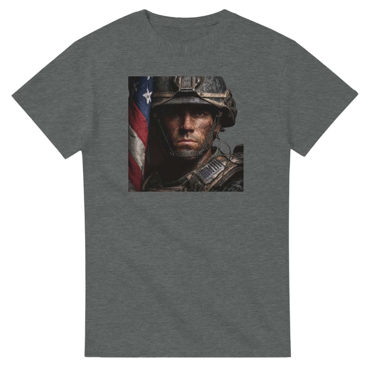 Patriotic Spirit Classic Fit on a heavyweight t-shirt