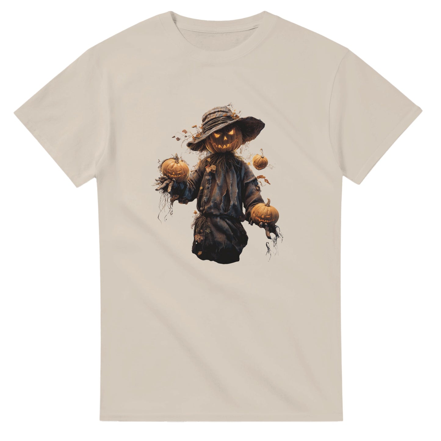 Spooky Jack-o'-Lantern on a Heavyweight T-shirt