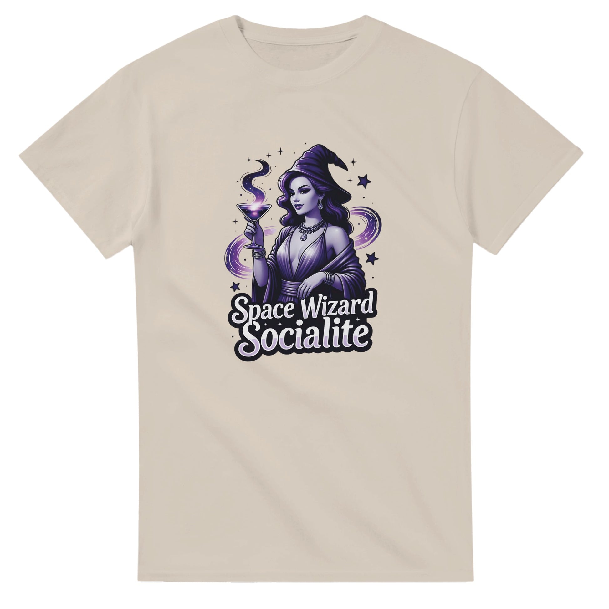 Space Wizard Socialite graphic design on a Heavyweight T-shirt