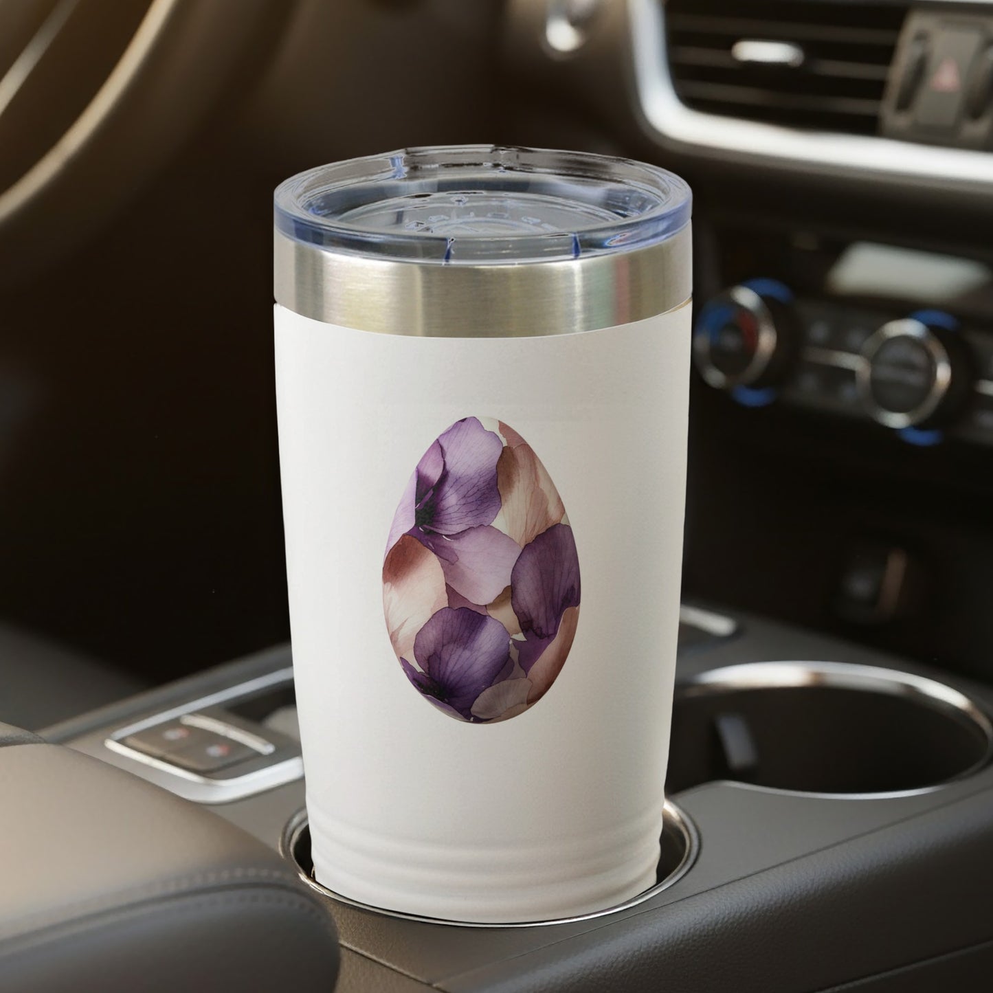 Floral Design Insulated Travel Tumbler Cup