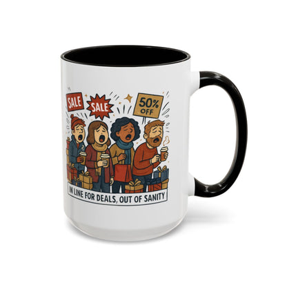Sale Shopping Humor Mug with 50% Off Funny Design